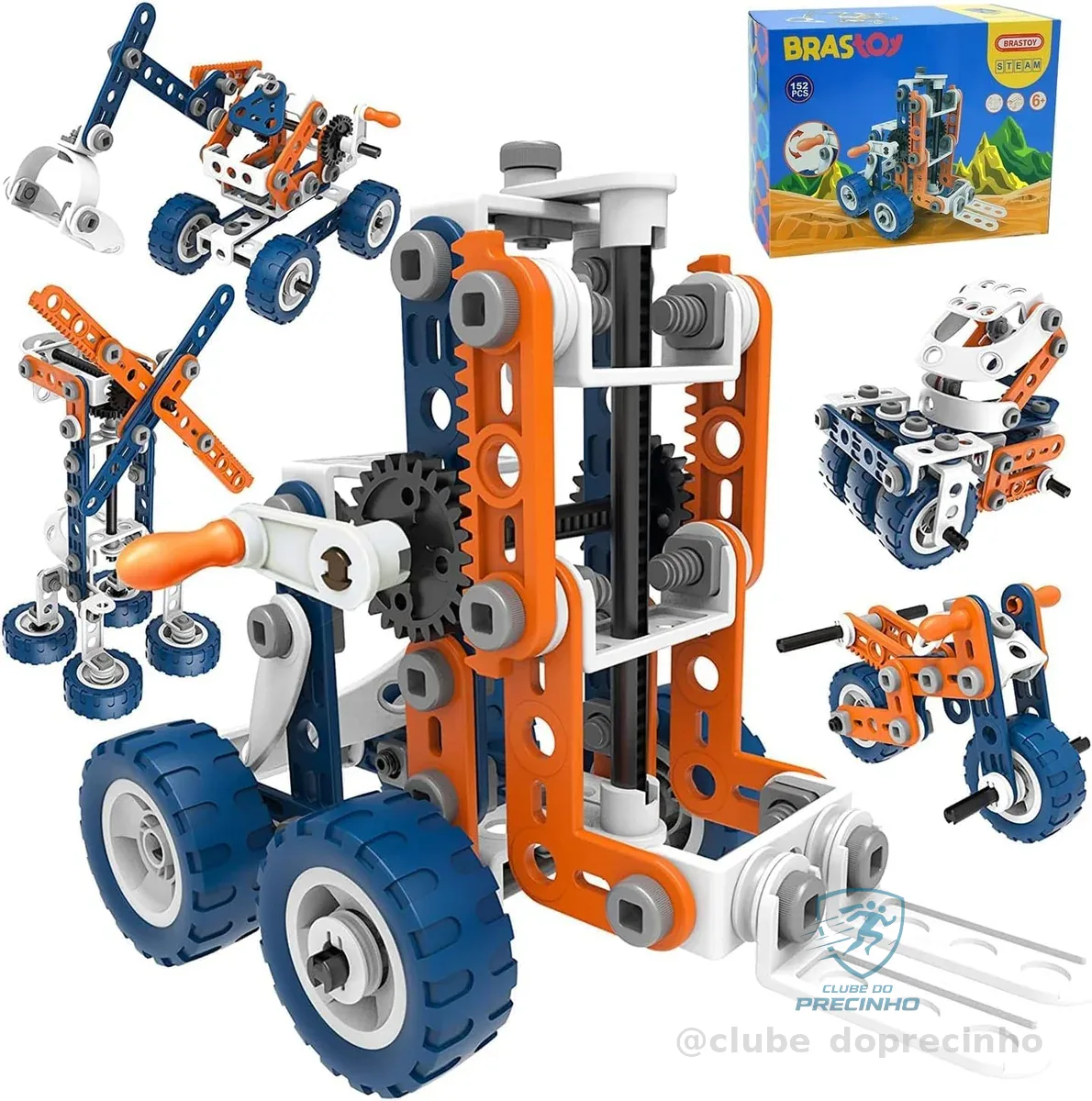 Brastoy Blocos De Construção Conjunto De Aprendizagem Brinquedos STEM Infantil (152 Peças)