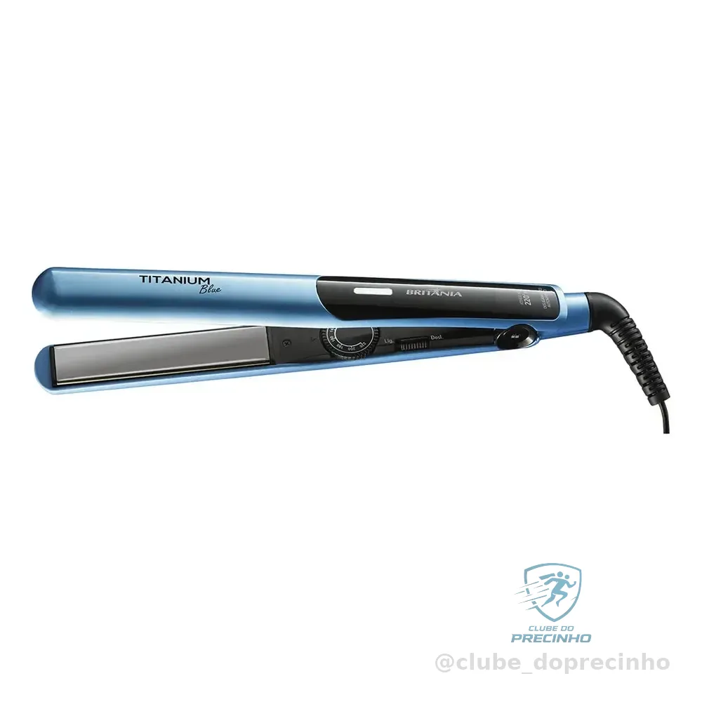 Prancha Britânia Titanium Blue Bivolt Azul 127/220v