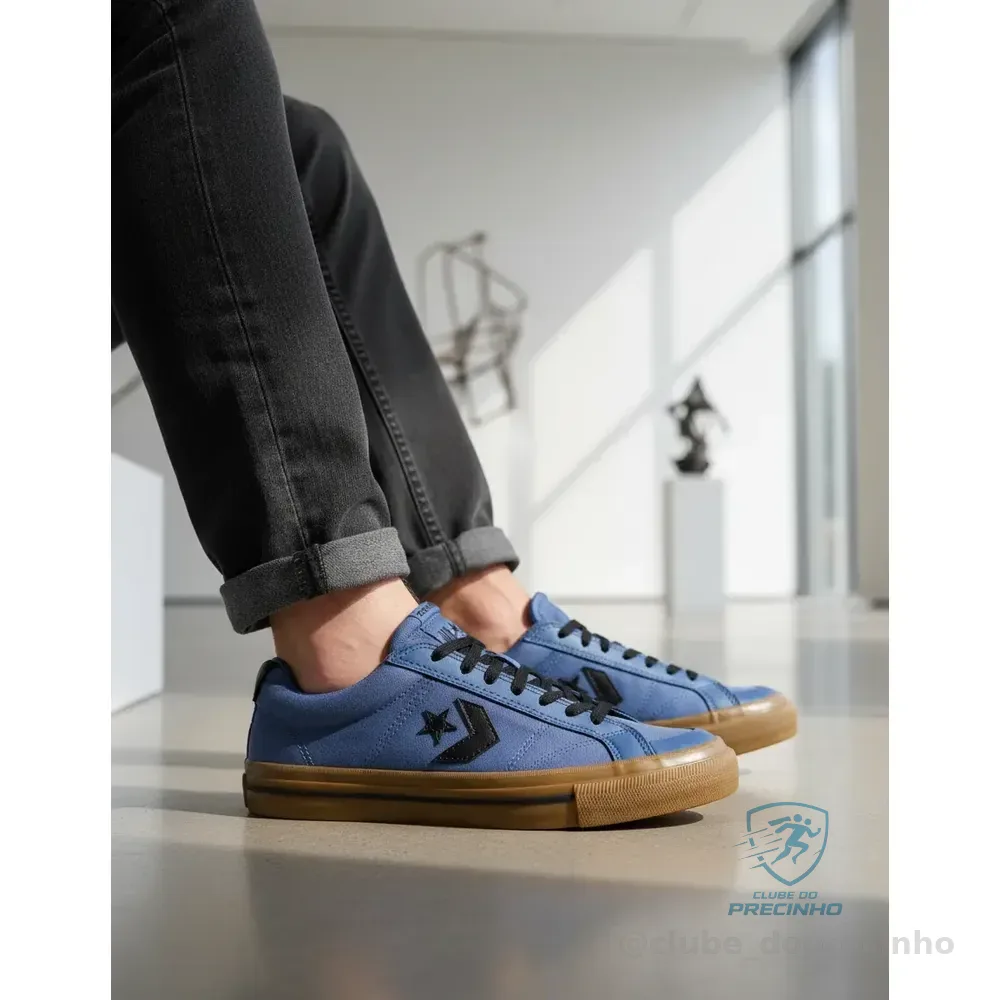 Tênis Casual All Star Cano Curto Algodão Converse Azul Grafite/preto/marrom Mel Liso 39 Br