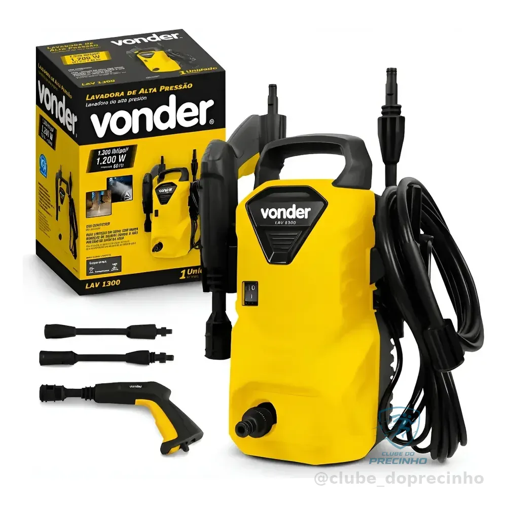 Lavadora De Alta Pressão Vonder Lav1300 220v Amarelo 220v 60 Hz