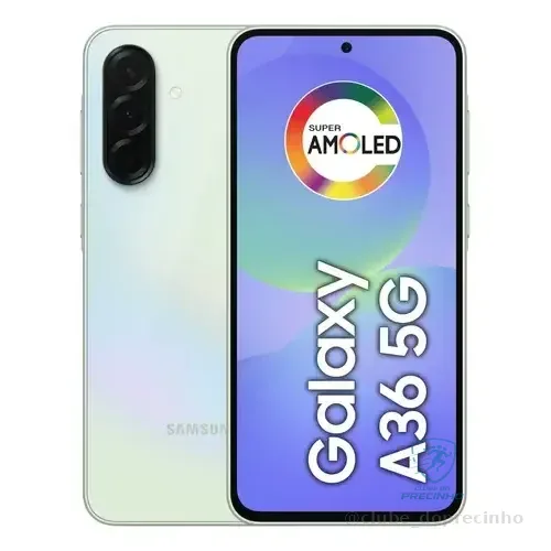 Smartphone Samsung Galaxy A36 5g 128gb 6gb Ram Câmera Tripla De Até 50mp Selfie De 12mp Ip67 Super Amoled 6.7'' Nfc Recursos Ai Android E Segurança Snapdragon - Verde Verde-limão