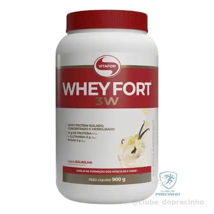 Suplemento Alimentar Whey Fort 3w Baunilha 900g Vitafor