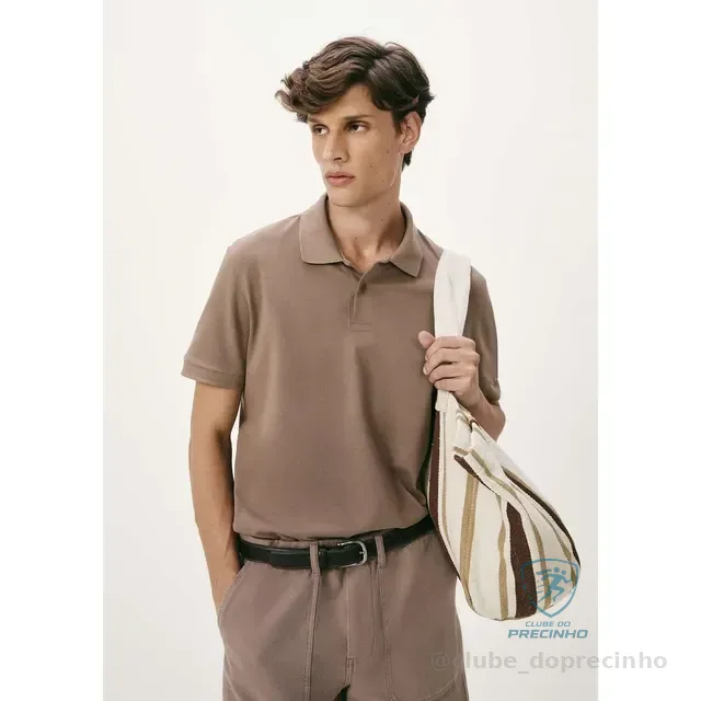 Camisa Polo Básica Masculina Manga Curta Em Piquet Hering