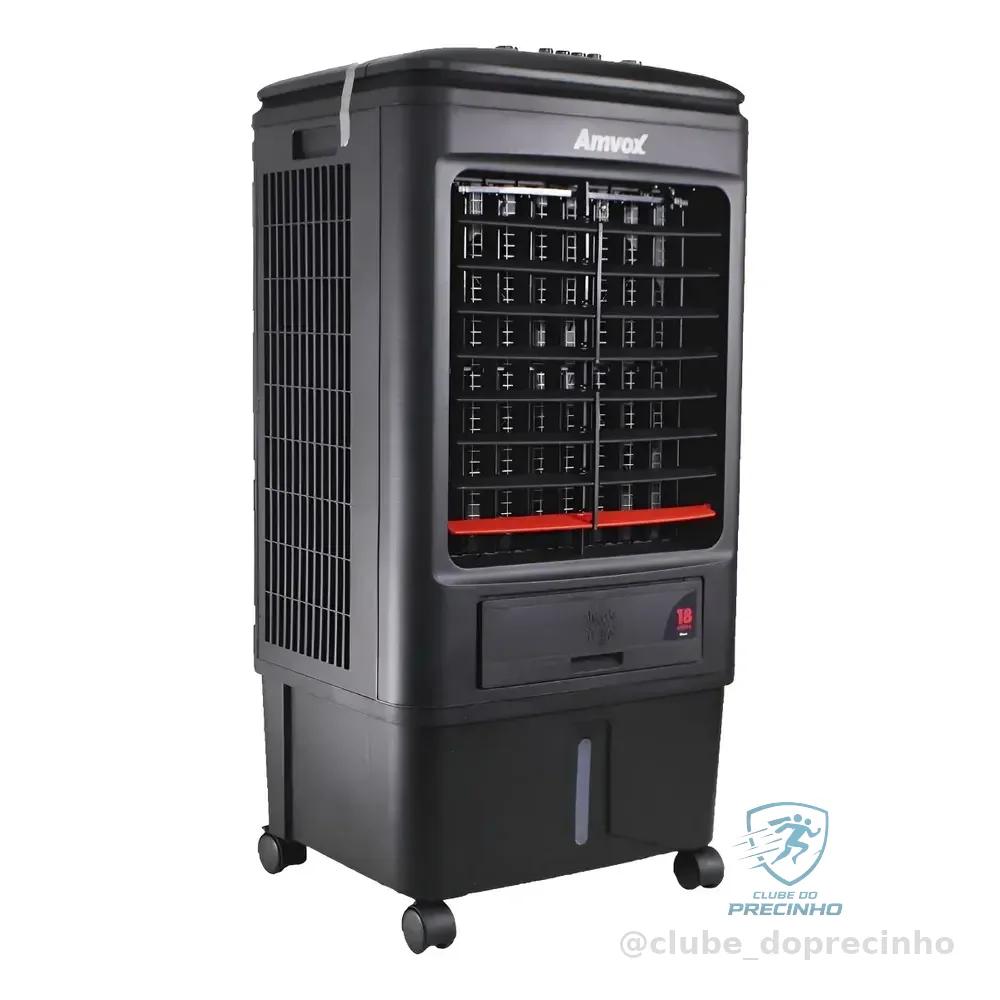 Climatizador De Ar Amvox Umidifica E Ventila 18l Preto 127v