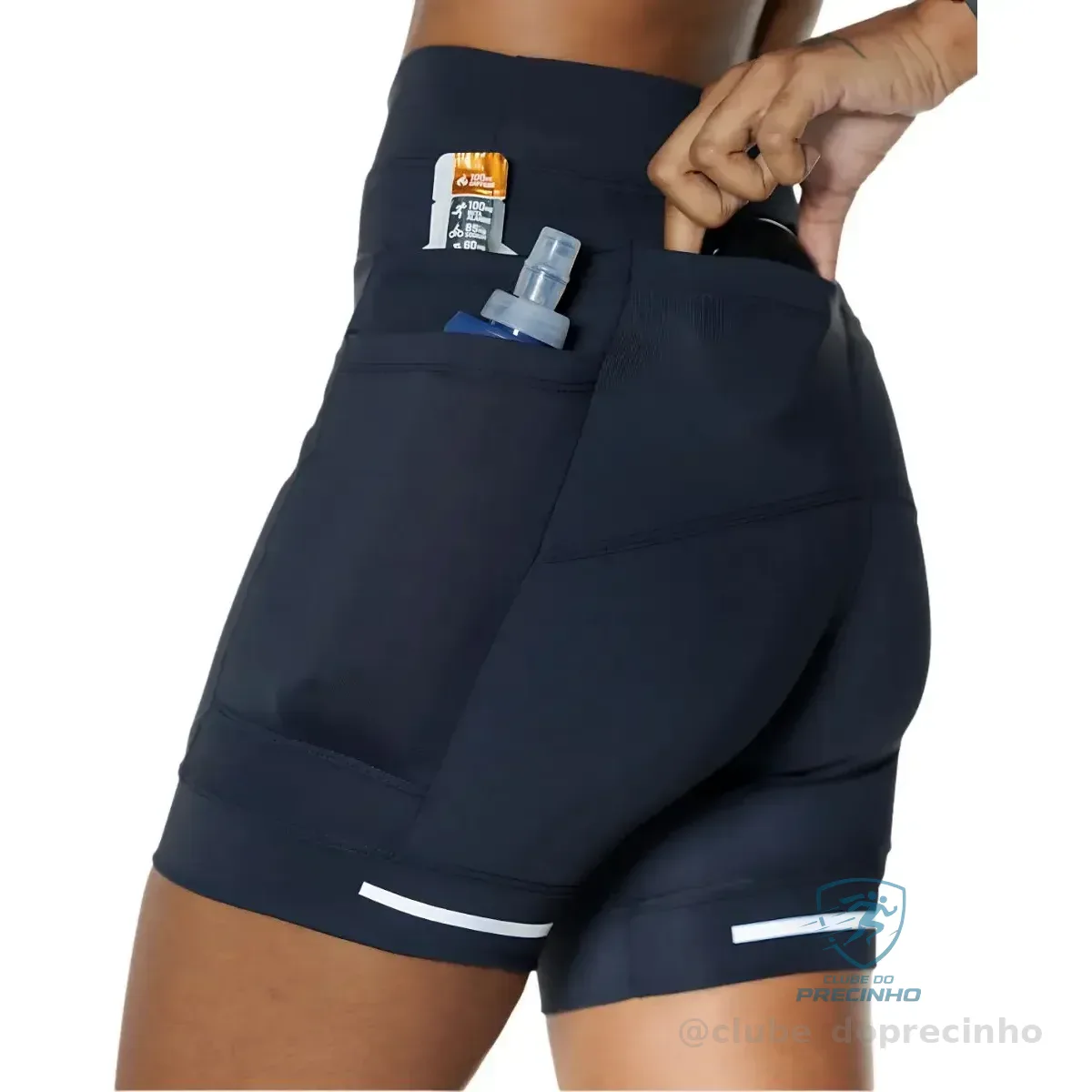 Bermuda Feminina 6 Bolsos Snugg Fitness Alta Compressão