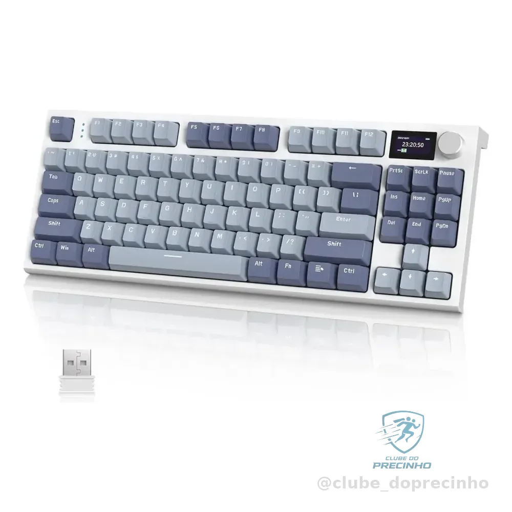 Teclado Mecânico Para Jogos Sem Fio Attack Shark K86 Violeta