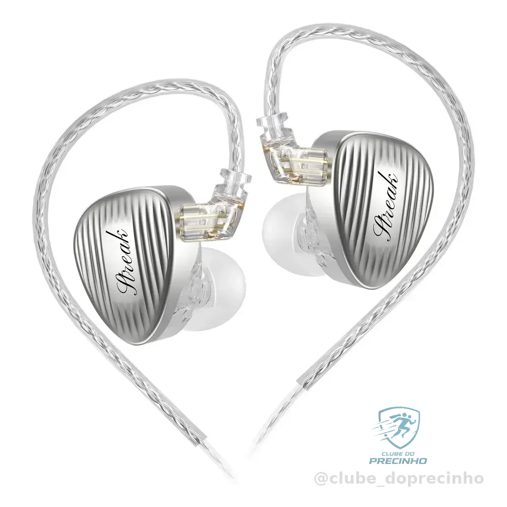 Fone De Ouvido In Ear Com Microfone Usb-c Silver 3.5mm No Mic