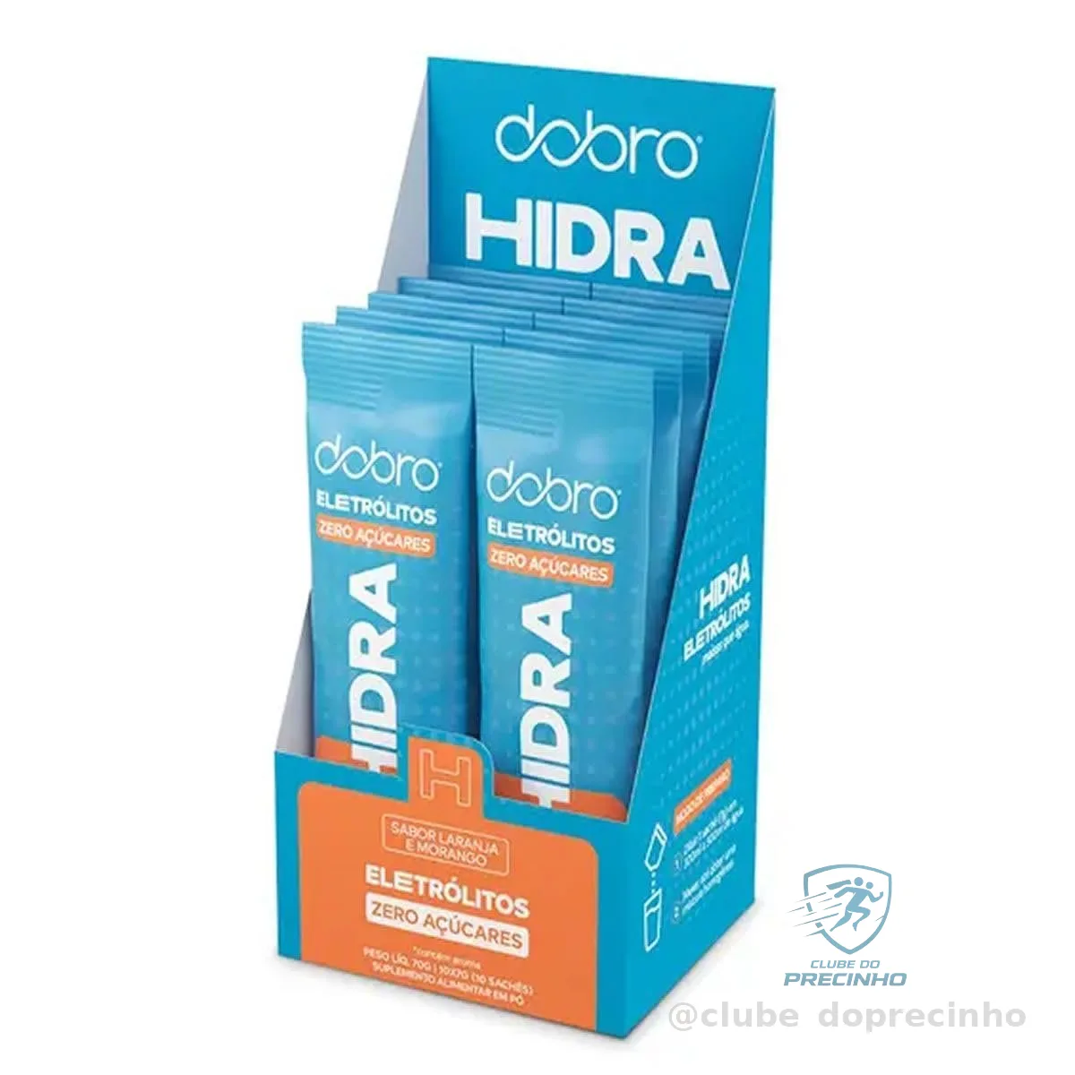 Dobro Hidra Eletrólitos Laranja com Morango 10x7g