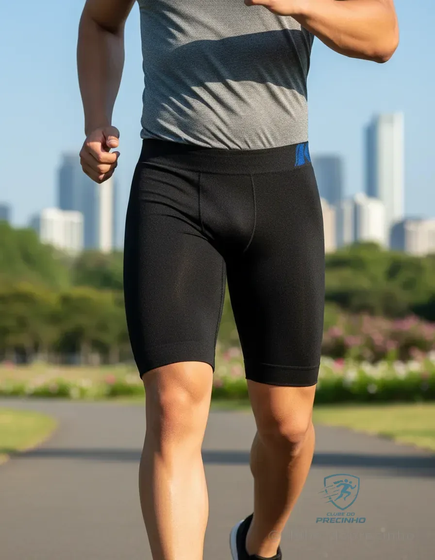 Bermuda Térmica Anti Assadura Compressão Corrida Academia