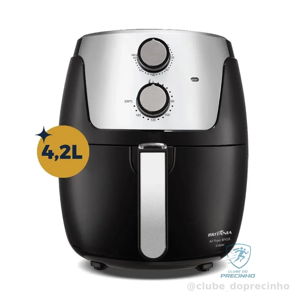 Air Fryer Britânia 4,2L Dura Mais 1500W BFR38