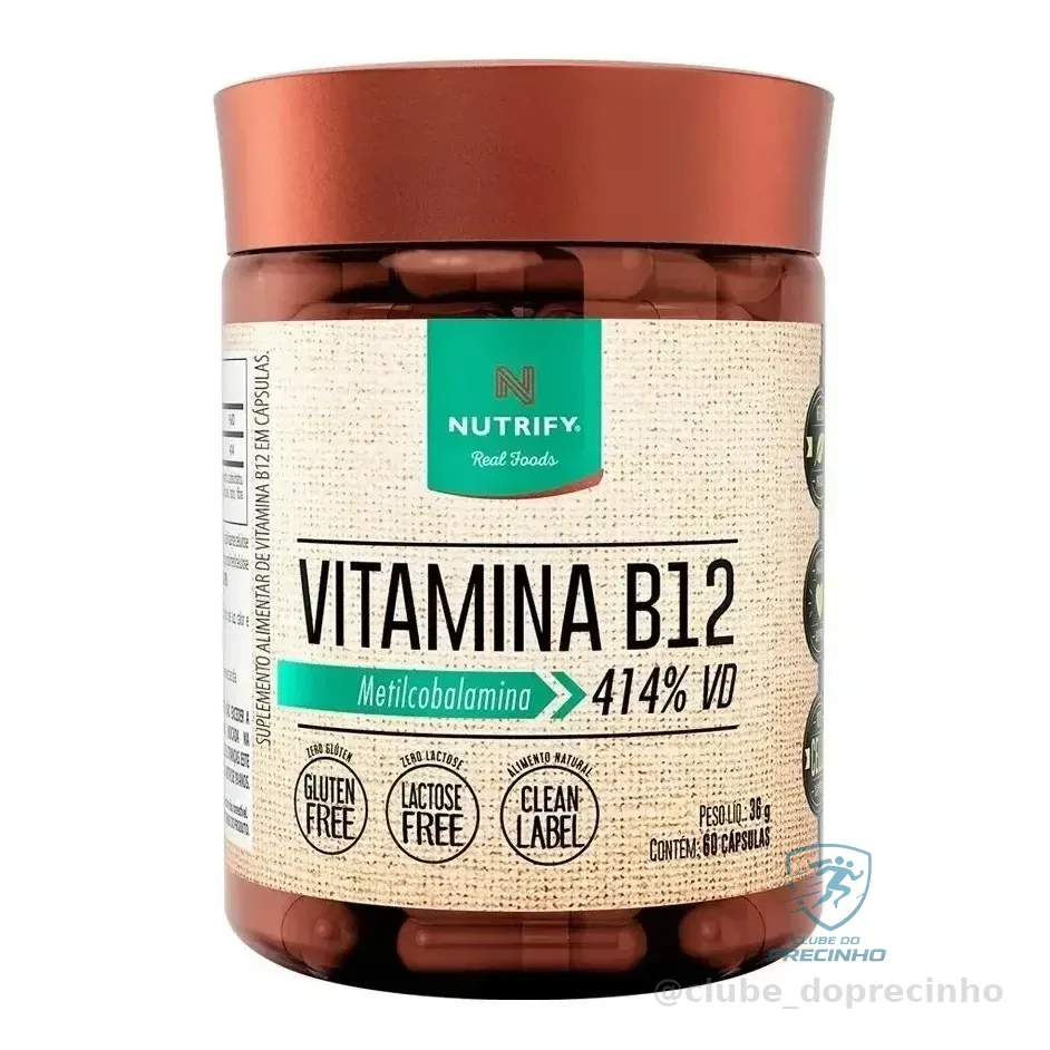 Vitamina B12 Metilcobalamina 414% 60caps Nutrify Cápsulas