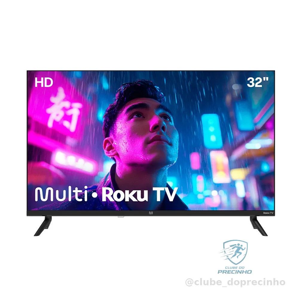 Smart TV DLED 32 HD Multi Essencial Roku 3HDMI 2USB Wi-Fi - TL081E