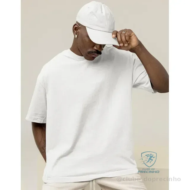 Camiseta Oversized Masculina Algodão Streetwear Lisa Premium