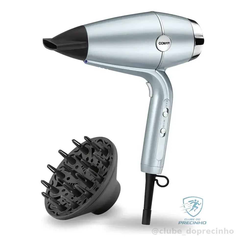 Secador Com Difusor Conair Hydro-fusion 220v Cinza