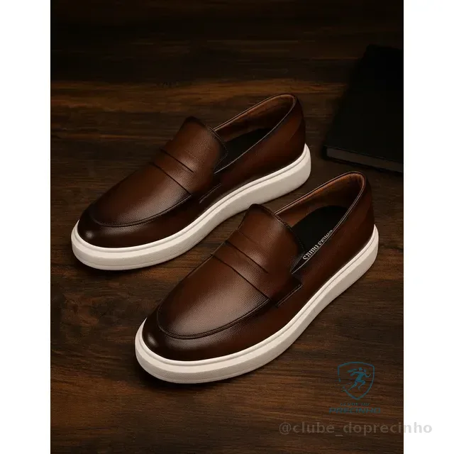 Sapato Masculino Mocassim Loafer Couro Casual Comfort Luxo