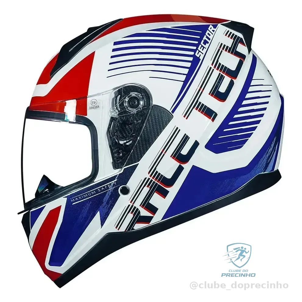 Capacete Race Tech Sector Monsters 58 Branco Slash Brilhante 60