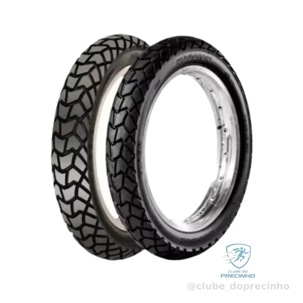 Par Pneu Para Moto Trail Viper 110/90-17 Traseiro e 90/90-19 Dianteiro Maggion Para Uso Com Câmara