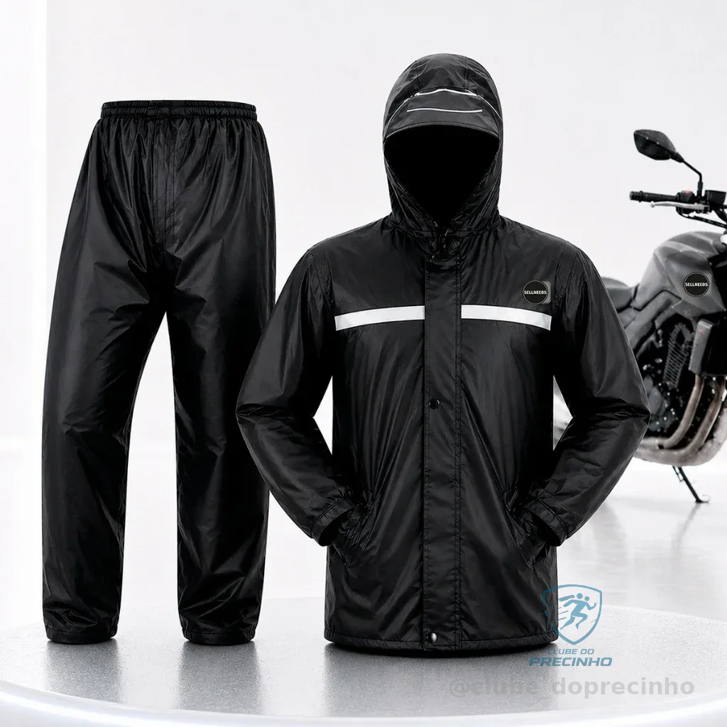 Capa De Chuva Moto Motoqueiro Impermeável Reforçada