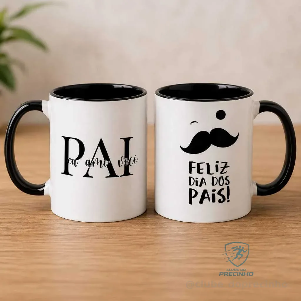 Caneca Personalizada Dia dos Pais Porcelana 325ml