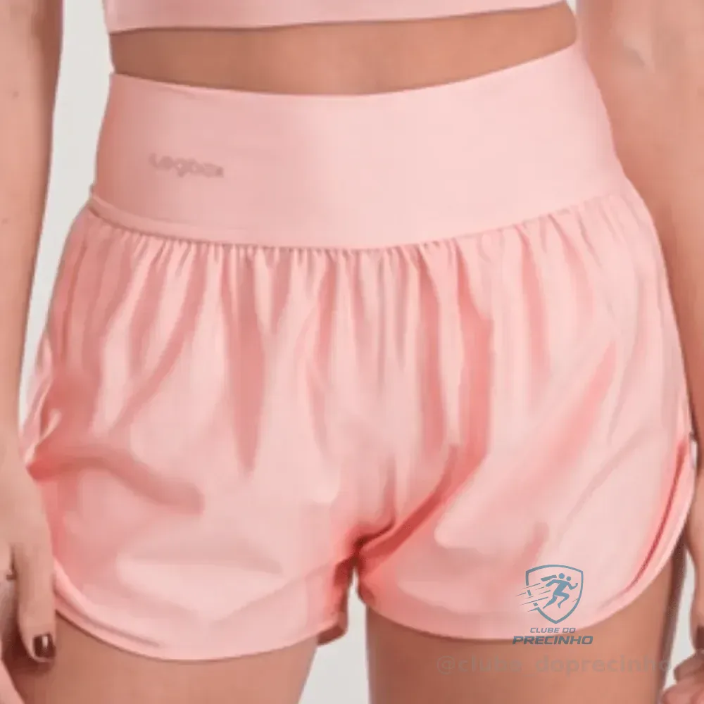 Short Corrida Duplo Oasis Feminino Legbox Academia Fitness Oasis Liso G