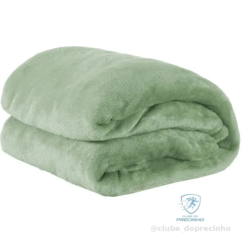 Cobertor Casal Manta Microfibra Fleece 01 Peça Erva Doce