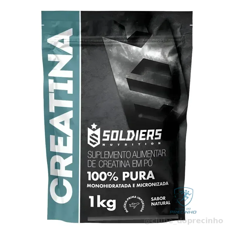 Creatina Monohidratada 1kg Soldiers Nutrition 100% Pura Importada Alta Performance Músculo Treino