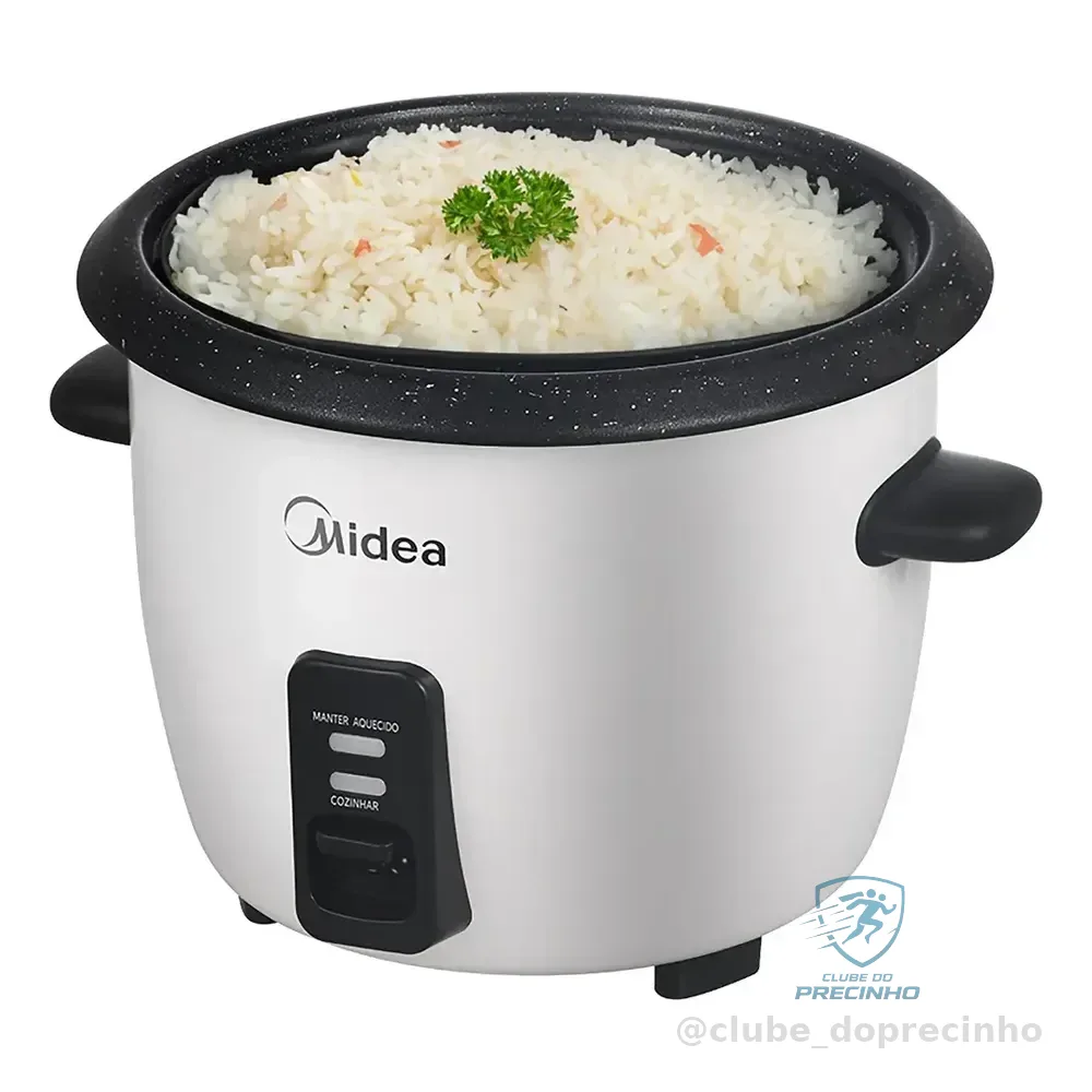 Panela De Arroz Elétrica Midea 7 Xícaras Cozimento Á Vapor Com Tampa De Vidro Branco 127v 60hz