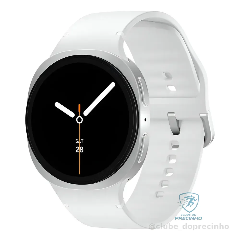 Samsung Galaxy Watch8 Smartwatch 40mm Lte, Galaxy Ai Caixa Prata Pulseira Prata Bisel Prata