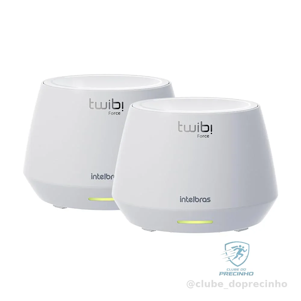 Conjunto de Roteador Sem Fio WI-FI 6 Twibi Force AX Branco Intelbras