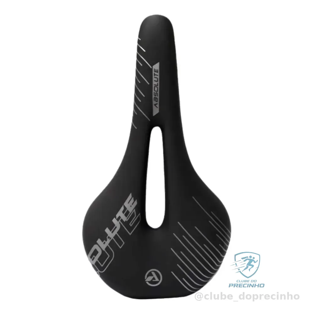 Banco Selim Bike Absolute Nero Gel Mtb Road 268x146mm Vazado Preto 26.8 Cm 14.6 Cm
