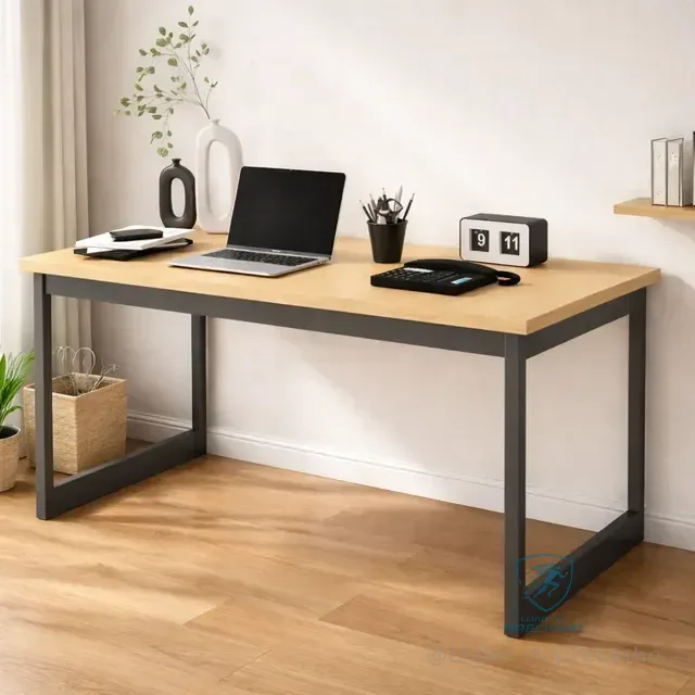 Mesa Escritório Mb Industrial 150x60cm Madeira E Metal
