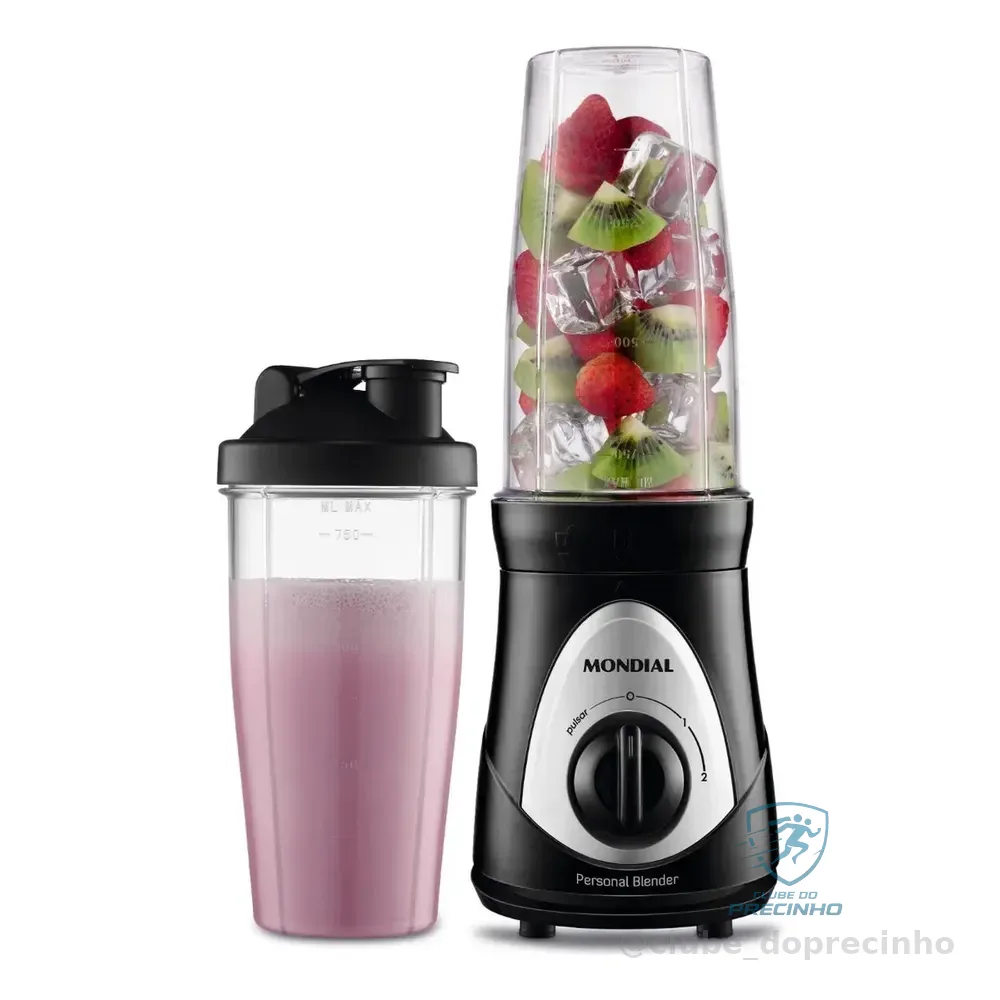 Personal Blender, Mondial, Preto/prata, 300w Dg-01 127v