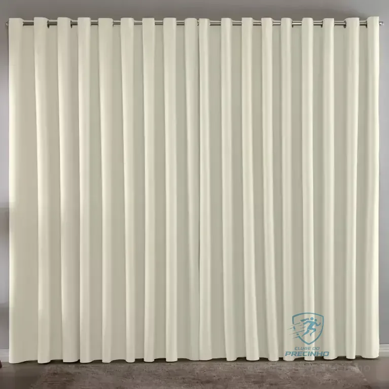 Cortina Blackout Em Tecido 3,00x2,80 Corta Luz Cor Palha