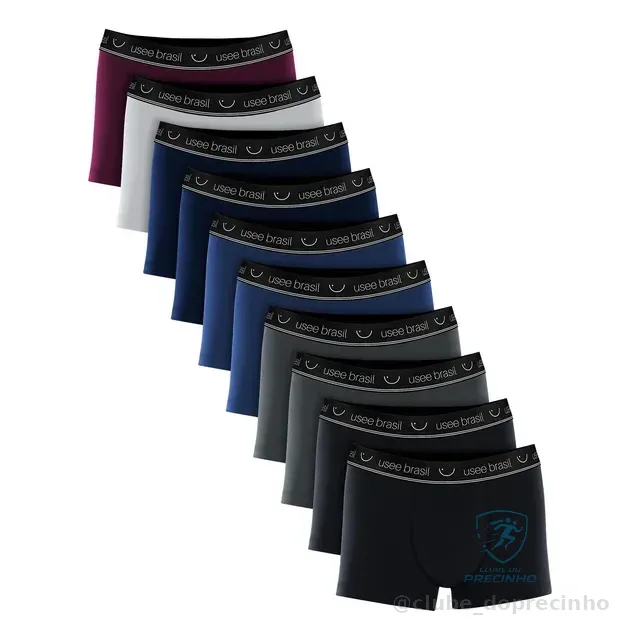 Kit 10 Cuecas Boxer Masculina Em Algodão Adulto Usee