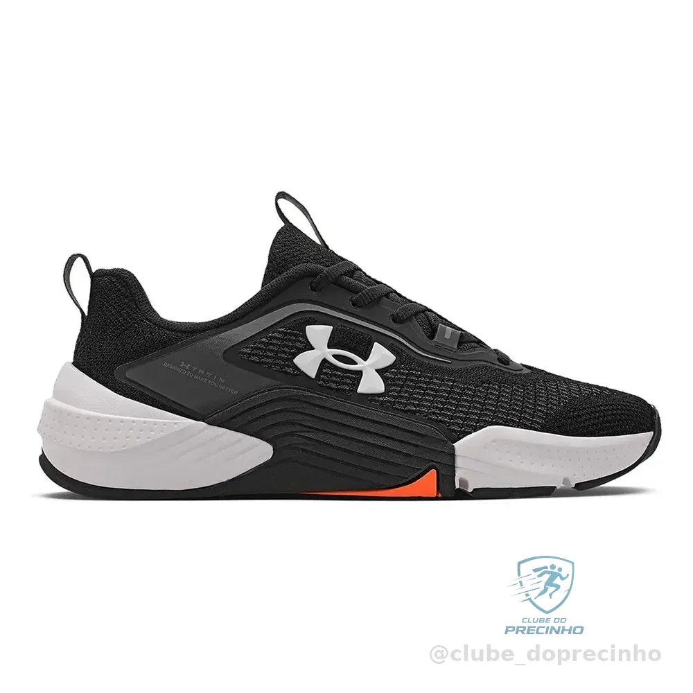 Tênis De Academia Tribase Reps 2 Se Unissex - Under Armour Preto E Laranja 39 Br