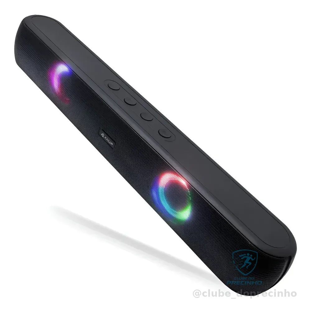Caixa De Som Soundbar Bluetooth Led Smart Tv Pc P2 Sd Usb Preto 127/220v