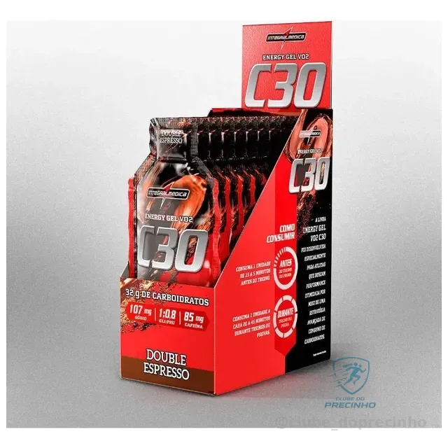 Energy Gel Vo2 C30 Com Cafeína - 10 Unidades