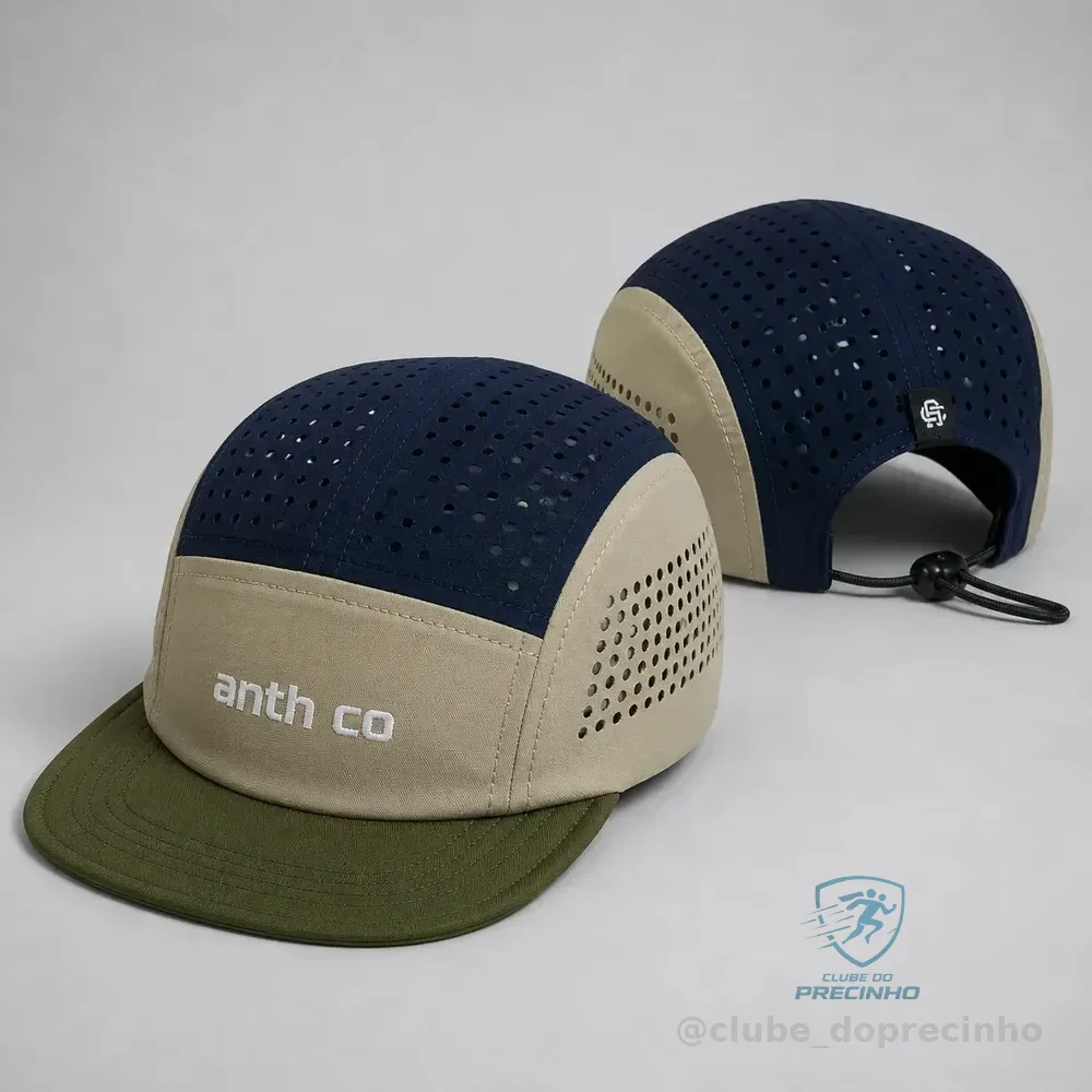 Boné Anth Co Aba Maleável Corrida Treino Impermeável Fresh Azul / Areia / Verde Un