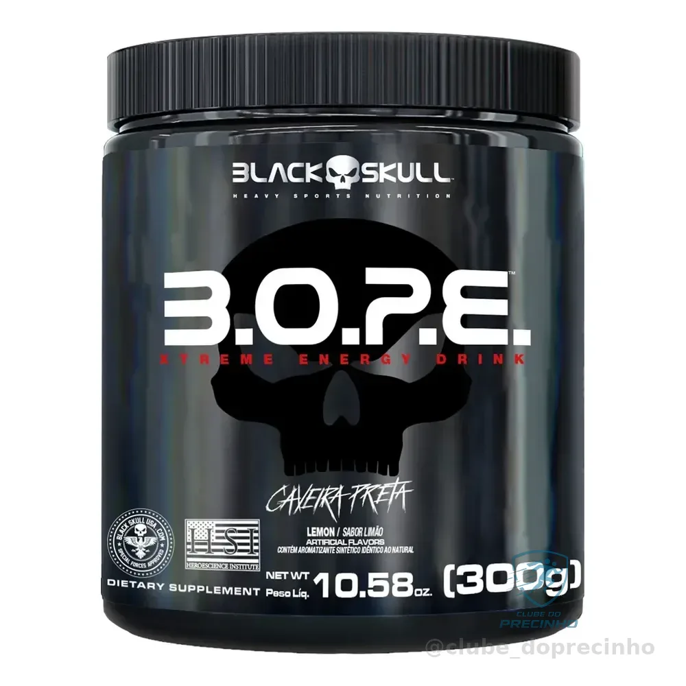 Pré-treino Bope Limão 60 Doses - 300g Black Skull Lemon - Limão