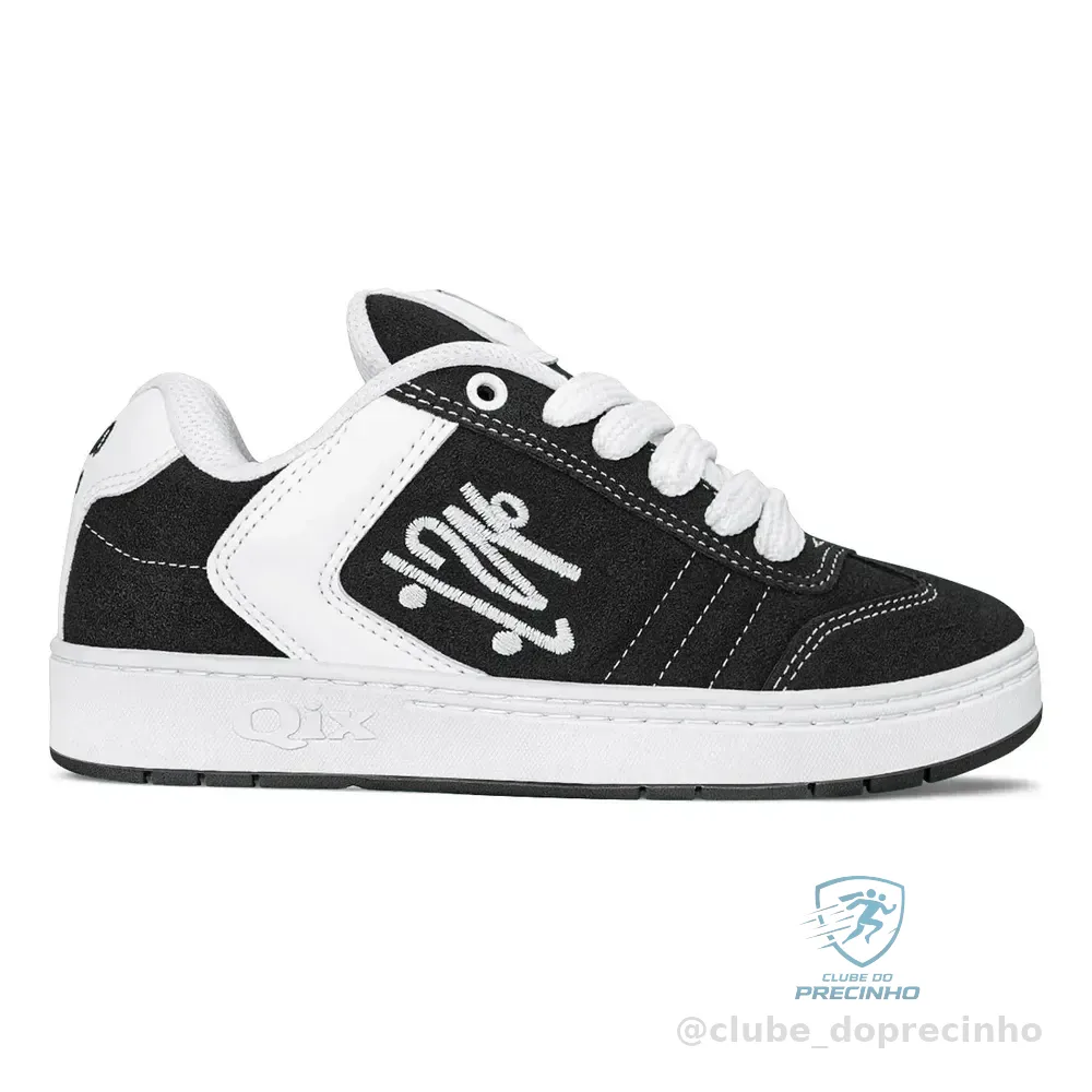 Tênis Qix Unissex Camurça Chorão Lado B | Várias Cores Preto/branco 41 Br