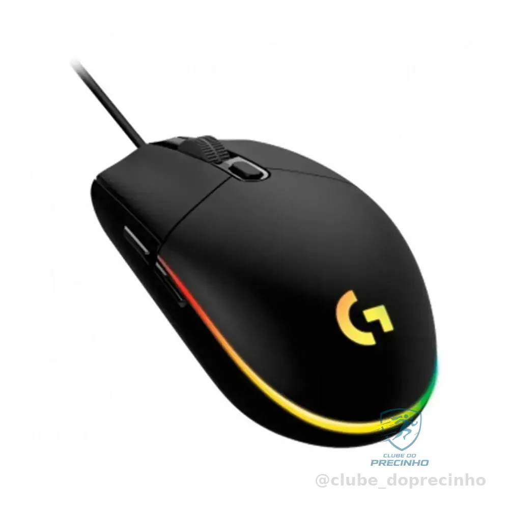 Mouse Gamer Logitech G203 Rgb Lightsync, Até 8.000 Dpi, Preto