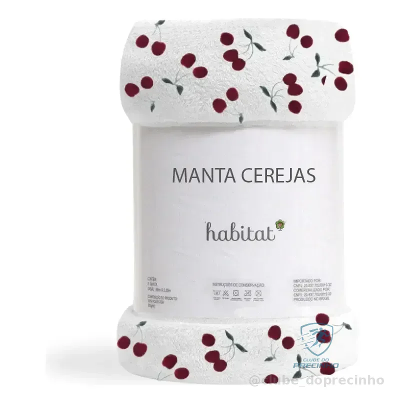 Cobertor Microfibra Manta Queen Antialérgico Poá Quentinho Cereja