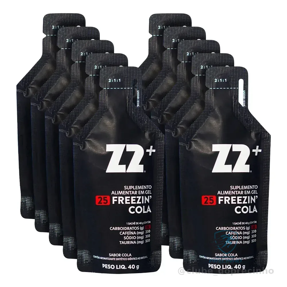 Energy Gel Z2+ Freezin Cola Box 10un Sachê 40g Cafeína