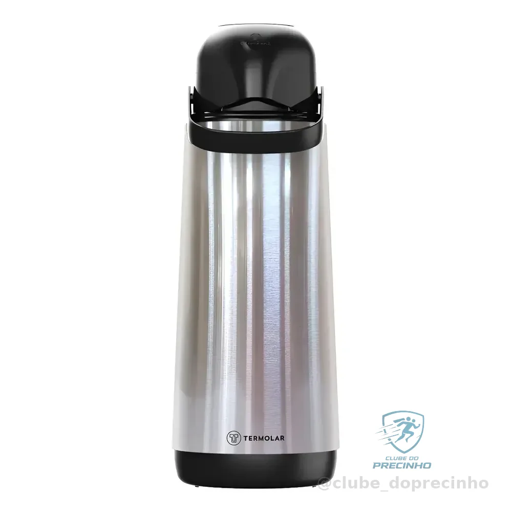 Garrafa Térmica Lúmina Inox 1.8l Termolar Cinza Prateado
