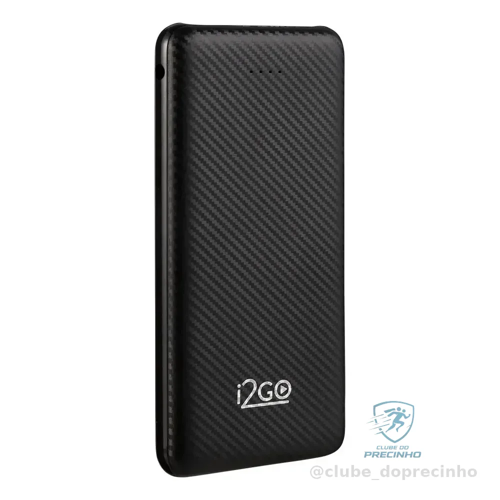 Carregador Portátil Power Bank I2go 10000mah Cor Preto