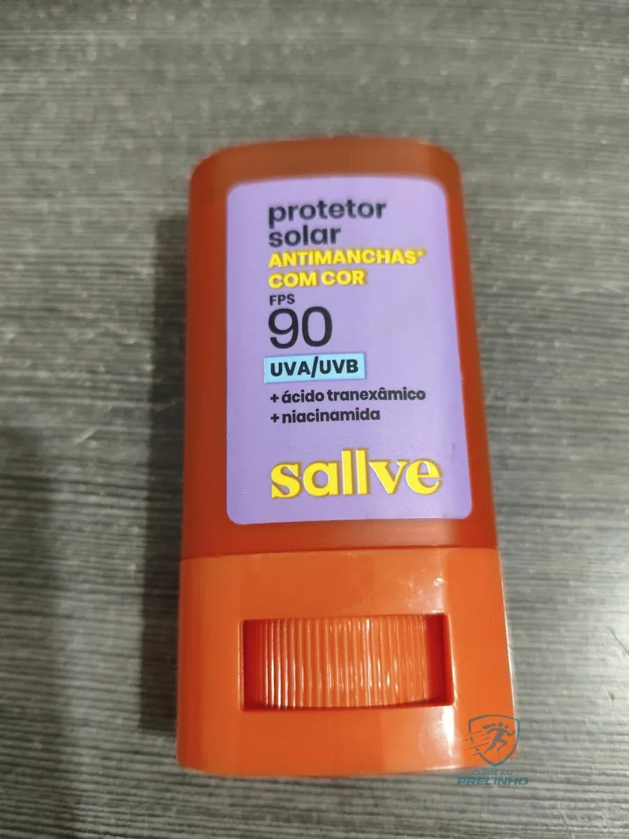 Sallve Protetor Solar Bastão Antimachas FPS 90 com Cor 3-15g
