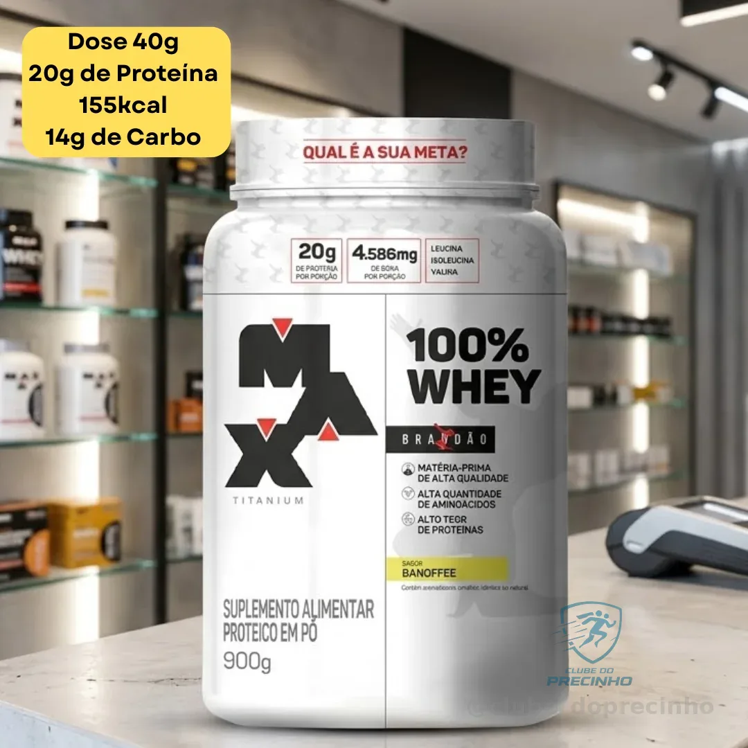 100% Whey (900g), Banoffee, Max Titanium