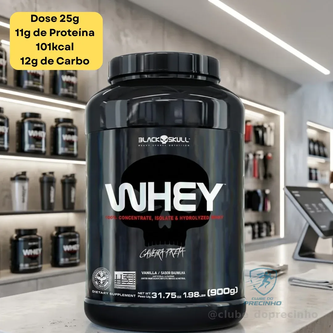 Whey Baunilha 900G, Black Skull