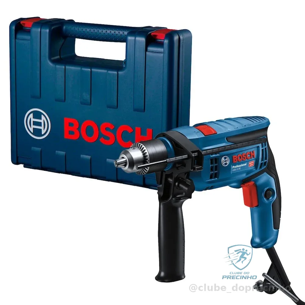Bosch Furadeira de Impacto GSB 13 RE-M - 750W 127V, em maleta