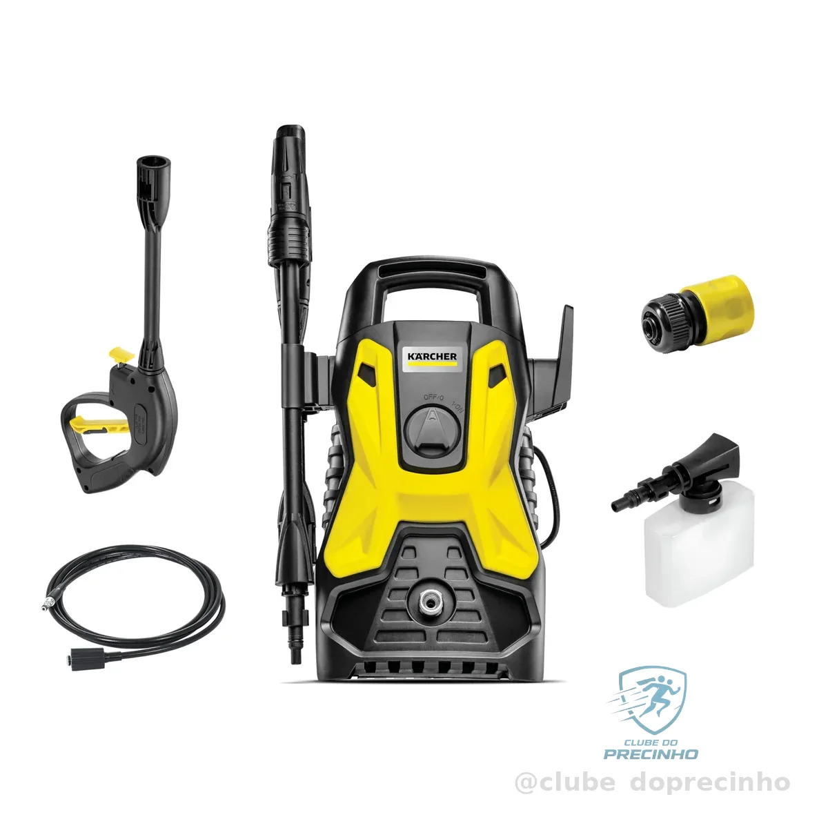 Kärcher Lavadora de Alta pressão Prática Black, 1500 PSI/Libras, 1400W, 300L/h com Aplicador de Detergente e Lança Regulável 127V